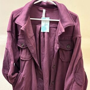 Women's Purple Knit Jacket